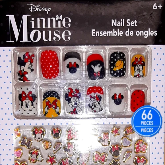 🌷2/18$ 🌷Minnie Mouse Nail Set NWT - Picture 5 of 6